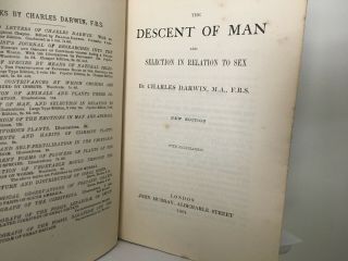 1901 The Descent Of Man And Selections In Relation To Sex Charles Darwin Book 4