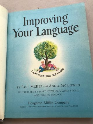 1947 Book Improving Your Language School Etiquette Hardcover Antique 3