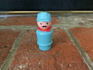 Vintage Fisher Price Little People Circus Train Engineer Conductor Plastic