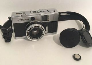 Olympus Pen Eed 35mm Half Frame Film Camera W/adapter,  Batteries