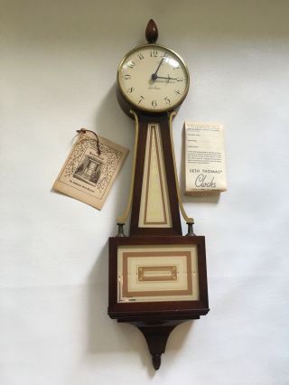 Vintage Seth Thomas Wind Up Banjo Clock The Homestead German Made