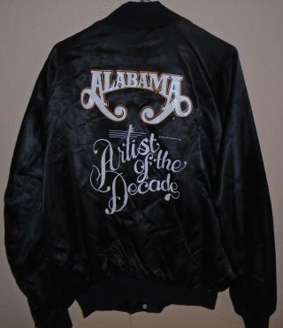 Vintage 1989 Alabama Artist Of The Decade Vintage Satin Contry Tour Jacket Xl