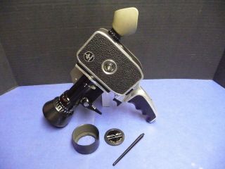 Bolex Paillard P1 Zoom Reflex 8mm Movie Camera with Berthiot Lens,  Leather Case 5