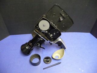 Bolex Paillard P1 Zoom Reflex 8mm Movie Camera with Berthiot Lens,  Leather Case 6