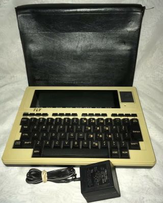 Tandy 102 Portable Computer W/ Case & Adapter,