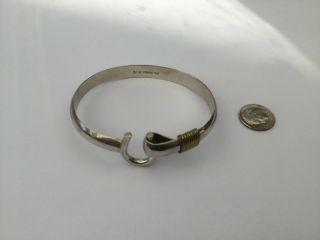 Vintage Designer D.  K Unisex 925 Sterling Silver Bangle Bracelet 7 1/2” 38.  2 Gr
