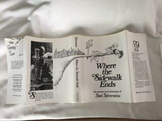 “Where the Sidewalk Ends” by Shel Silverstein HC w/ DJ 1996 1st Ed Low Printing 5