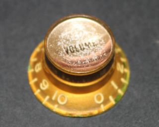 Vintage 1960 ' s Gibson Gold Reflector Knob Volume ES 0117KN1 8