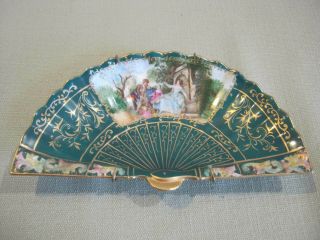 Vintage Ornate Fan Shape Plate,  Lenwile China,  Ardalt,  6720,  Classic Victorian