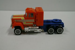 Staks Vintage 1984 Bandai Japan Gobots Transformers Semi Truck Stacks Orange Cab