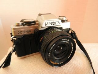Minolta Xg - M 35mm Slr Film Camera W/ Minolta Md Wrokkor - X 50mm 1:2.  8 Lens