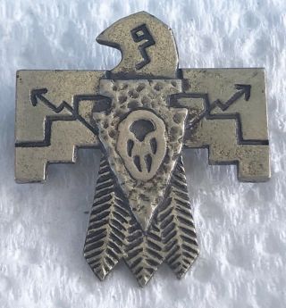 Vintage Robbins Co Attleboro Thunderbird Pin Brooch Figural Southwest Tribal