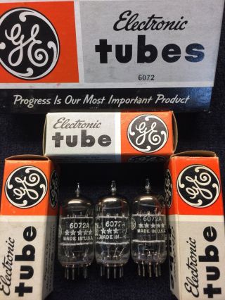 3 Nos Nib Matched Ge 6072 5 Star Black Plate Double Mica Military Tubes Usa