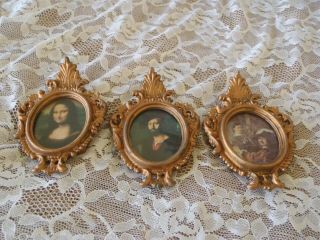 Vintage Picture Wall Art Hong Kong Famous Paintings Set Of Three Ornate 1 - 10