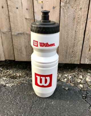 Vintage 1990’s Wilson Water Bottle Tennis Classic Tour Sport Bottle White & Red