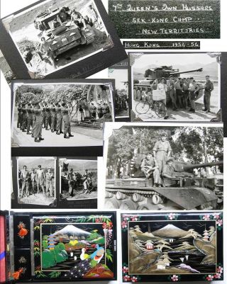 1954 7th Queens Own Hussars At Hong Kong Photographs Album British Army Tanks