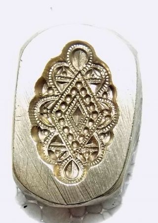 India Vintage Bronze Jewelry Die Mold/mould Hand Engraved Finger Ring Std - 49