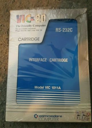 Rare Nos? Commodore Vic Vc 20 Rs - 232c Cartridge Mib Vic 1011a