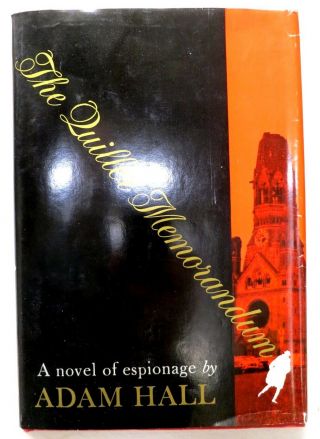 The Quiller Memorandum (espionage),  Adam Hall,  1965,  Simon - Schuster - Vgd,