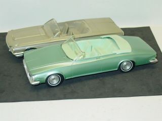 Vintage Dealer Promo Car Pair (2),  64 T - Bird,  65 Chrysler 300 Conv.