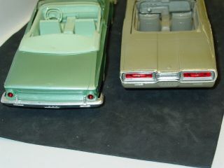 Vintage Dealer Promo Car Pair (2),  64 T - bird,  65 Chrysler 300 Conv. 3
