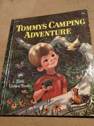 Tommy’s Camping Adventure Little Golden Book 1972 3rd Printing Vg Fs