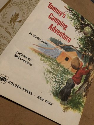 Tommy’s Camping Adventure Little Golden Book 1972 3rd Printing VG FS 2