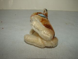 SMALL VINTAGE STEIFF GERMANY MOHAIR RABBIT BUNNY 5 INCH TALL BUTTON IN EAR 7