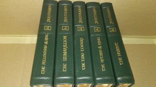5 Volume J.  R.  R.  Tolkien Easton Press Lord Of The Rings,  Silmarillion,  The Hobbit