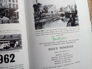 Bristol In The 1880 ' s photo book from 1962 signed by Reece Winstone author 2