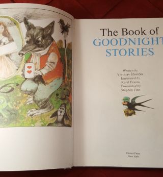 THE BOOK OF GOODNIGHT STORIES Vintage Children ' s Story BOOK W/ Jacket 3
