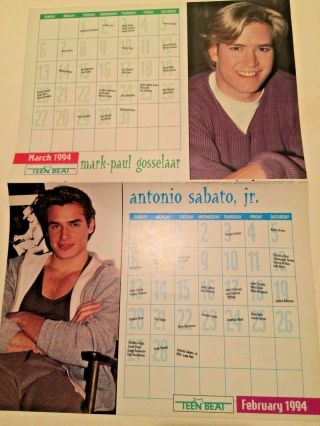 VTG 90s ' POSTER Joey Lawrence,  Antonio Sabato Jr Mark - Paul Gosselaar Teen Beat 2
