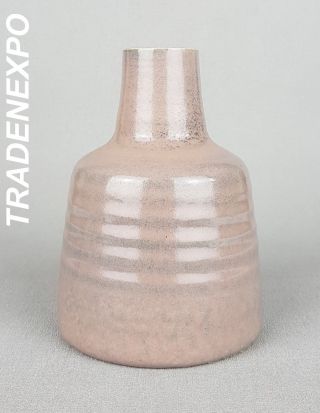 60s - 70s Vintage Gubbels Helden Vase Pink West German Pottery Midcentury Fat Lava
