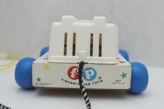 Vintage Fisher Price Chatter Phone Wood Base 747 1961 5