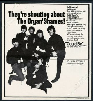 1967 The Cryan Shames Photo Could Be Record Release Vintage Trade Print Ad