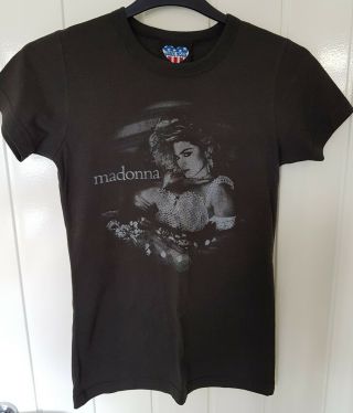 A Vintage Madonna 1985 The Virgin Tour Black T Shirt Chest 32” Inch