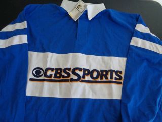 Cbs Sports Vintage Rugby Size Xl Polo Shirt Made In Usa