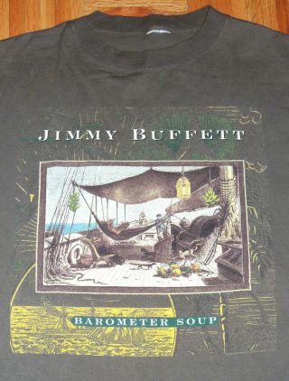 Jimmy Buffett T Shirt Barometer Soup 1995 Tour Margaritaville L / Xl Vintage 90s