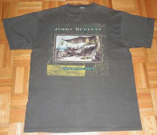 Jimmy Buffett T Shirt Barometer Soup 1995 Tour Margaritaville L / XL Vintage 90s 2