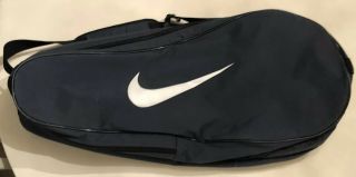 Vintage Nike Tennis Racquet Bag Holds 3 Pack - Navy