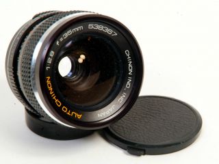 Auto Chinon Wide 35mm F2.  8 Lens W/caps,  M42 Mount
