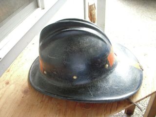 Vintage Firefighter Hard Hat With Liner Hard Boiled E.  D.  Bullard Co.  S.  F.  Usa