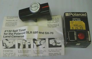 Polaroid Sx - 70 & Slr680 Camera 132 Self - Timer,  Box & Instruction Sheet