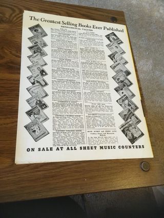 Vintage Sheet Music - Me and My Burro,  Howard/Vincent Rhubarb Red 1935 3