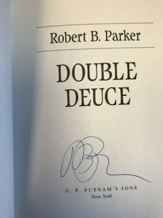 Double Deuce Robert B Parker signed First Edition 2
