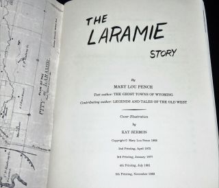 Vtg.  Book The Laramie Story by Mary Lou Pence Signed Autographed 1983 4
