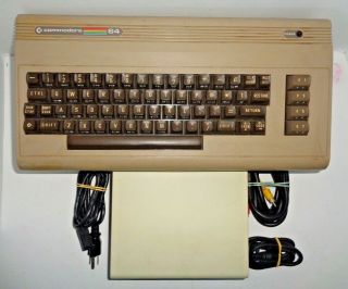 Commodore 64 Computer With Vic - 1541 Single Floppy Disk Drive