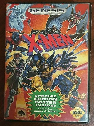 X - Men Sega Genesis Video Game Retro Vintage Xmen X Men