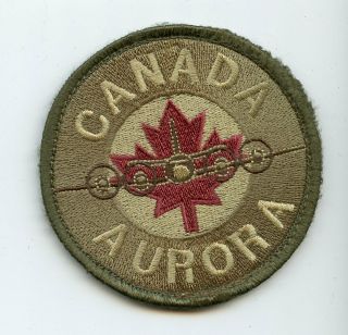 Vintage Rcaf Royal Canadian Air Force Canada Aurora Patch Uniform Crest Flash