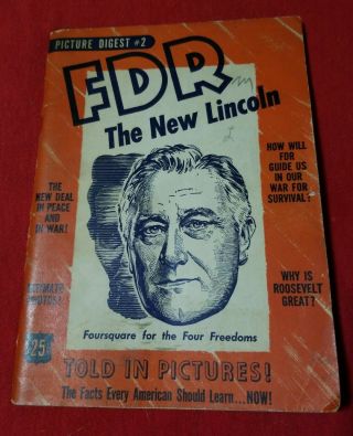 Vintage,  Book,  Fdr,  Lincoln,  Life And Times Of Roosevelt,  Promo,  War Photo,  Battle